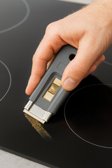 Sicherheitsschaber, ein- und ausziehbar mit Gummierung