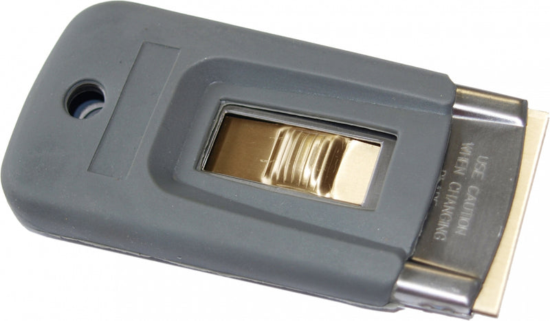 Sicherheitsschaber, ein- und ausziehbar mit Gummierung