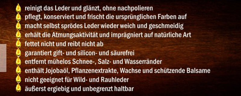 Leder-Balsam mit Jojobaöl | Reinigung, Pflege und Imprägnierung