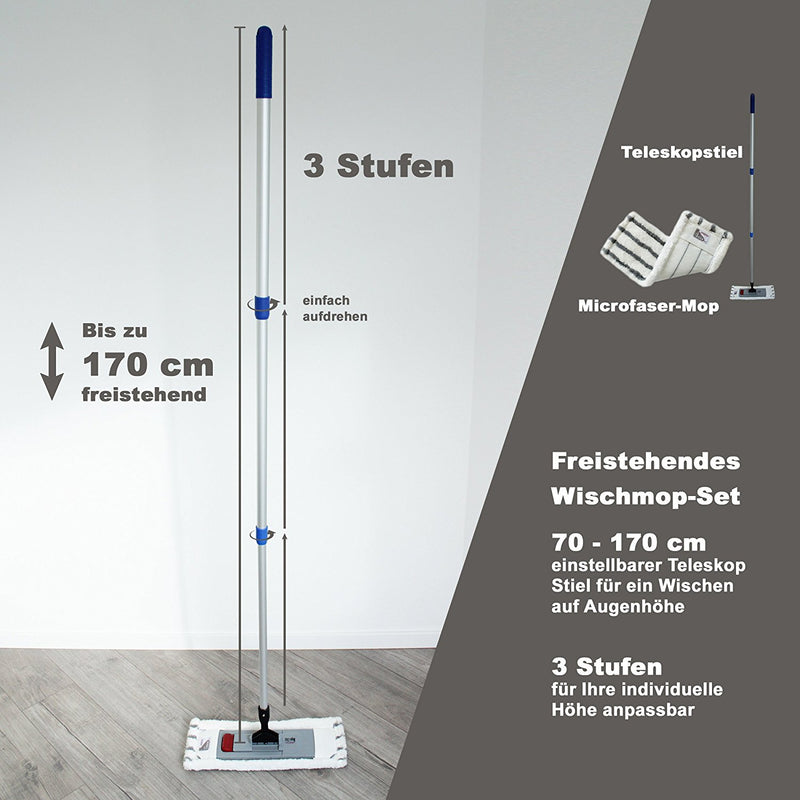 Profi Bodenwischer-Set Dual | Wischmop + Microfaserbezug