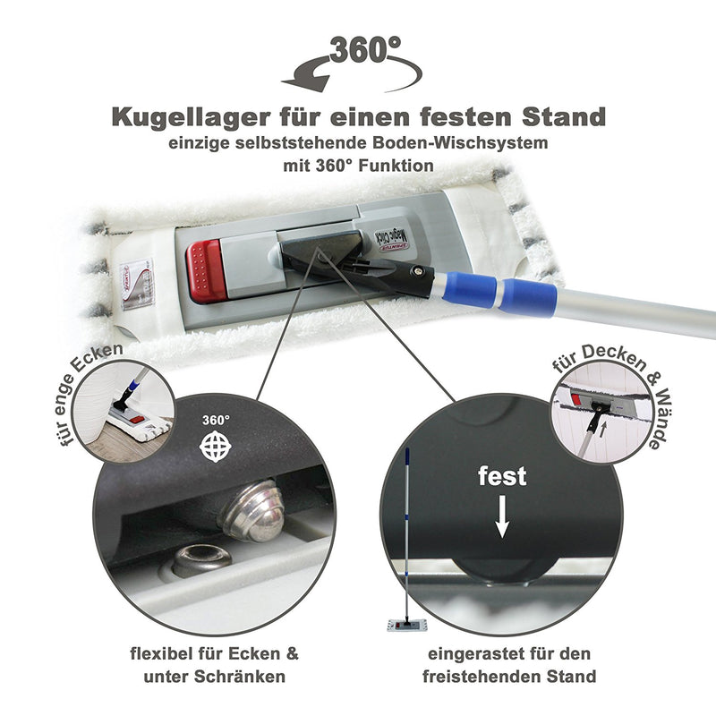 Profi Bodenwischer-Set Dual | Wischmop + Microfaserbezug